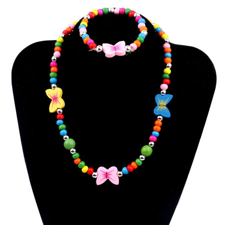 Kids Jewelry Colorful Bead Candy Fashion Jewelry Necklace Bracelet Set For Little Girls Children …